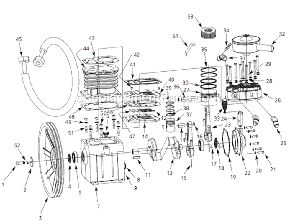 Page A Diagram and Parts List for FP050000AV 2005 Campbell Hausfeld Compressor